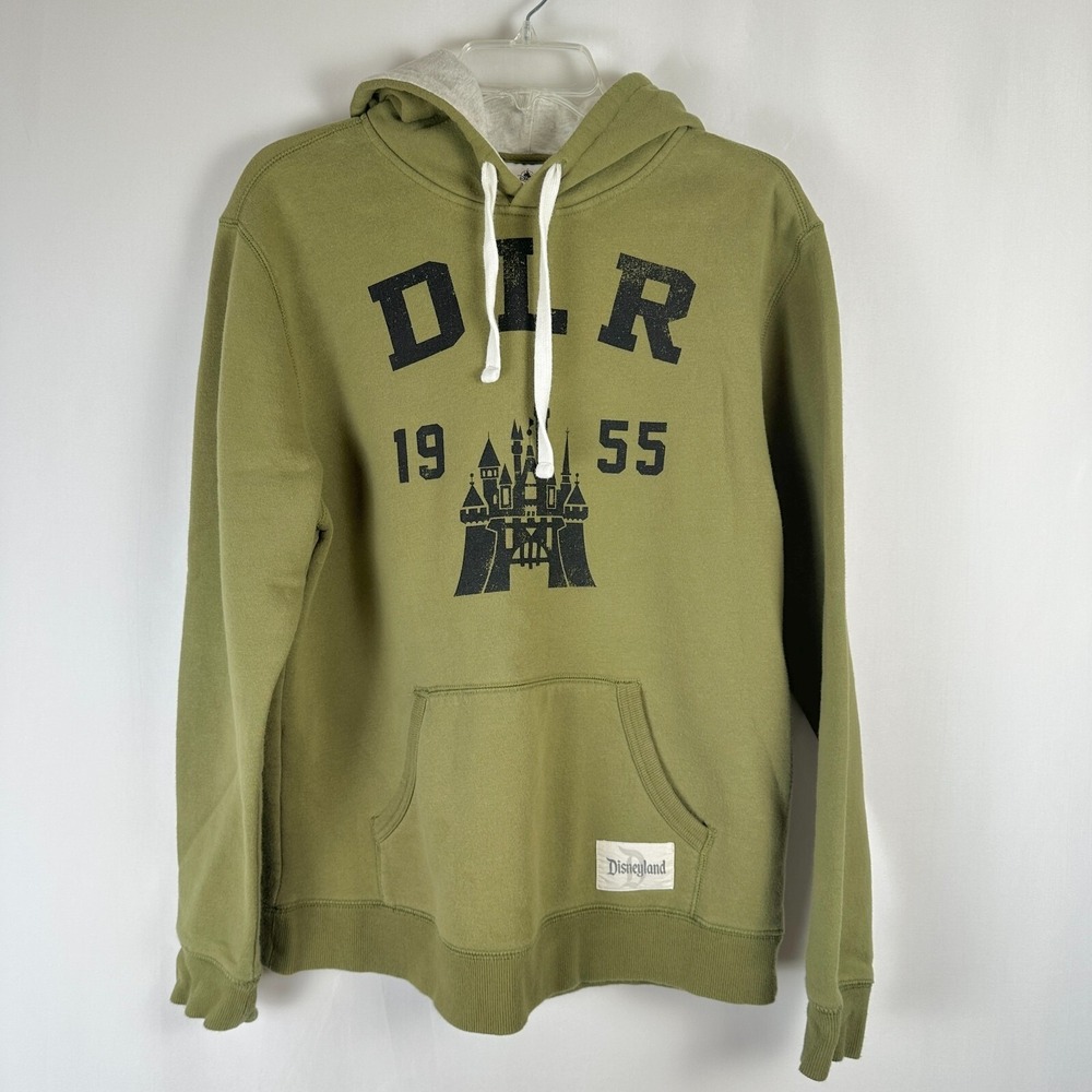 DLR 1955 Disney Hoodie Unisex Adult S Green Long Sleeve Disney Castle Resortwear